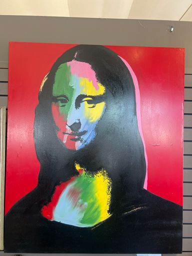 Steve Kaufman Mona Lisa Painting