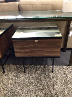 Scan Mirror Top End Table